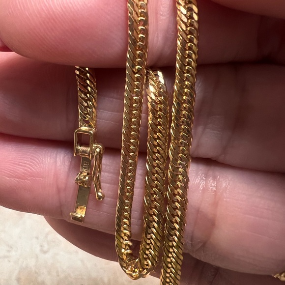 Anklet Kihei Japan K18 Gold 24cm in 6.4g - Picture 4 of 9
